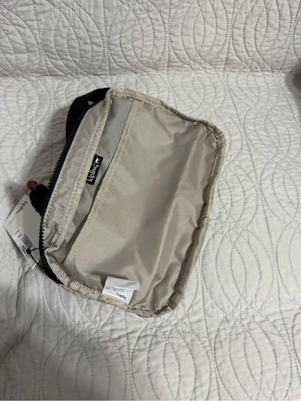 Kipling Black Nylon Compact Crossbody Messenger Bag